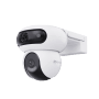 Weiße Ezviz Dualobjektiv-Überwachungskamera H90 für 360° Rundum-Sicht.