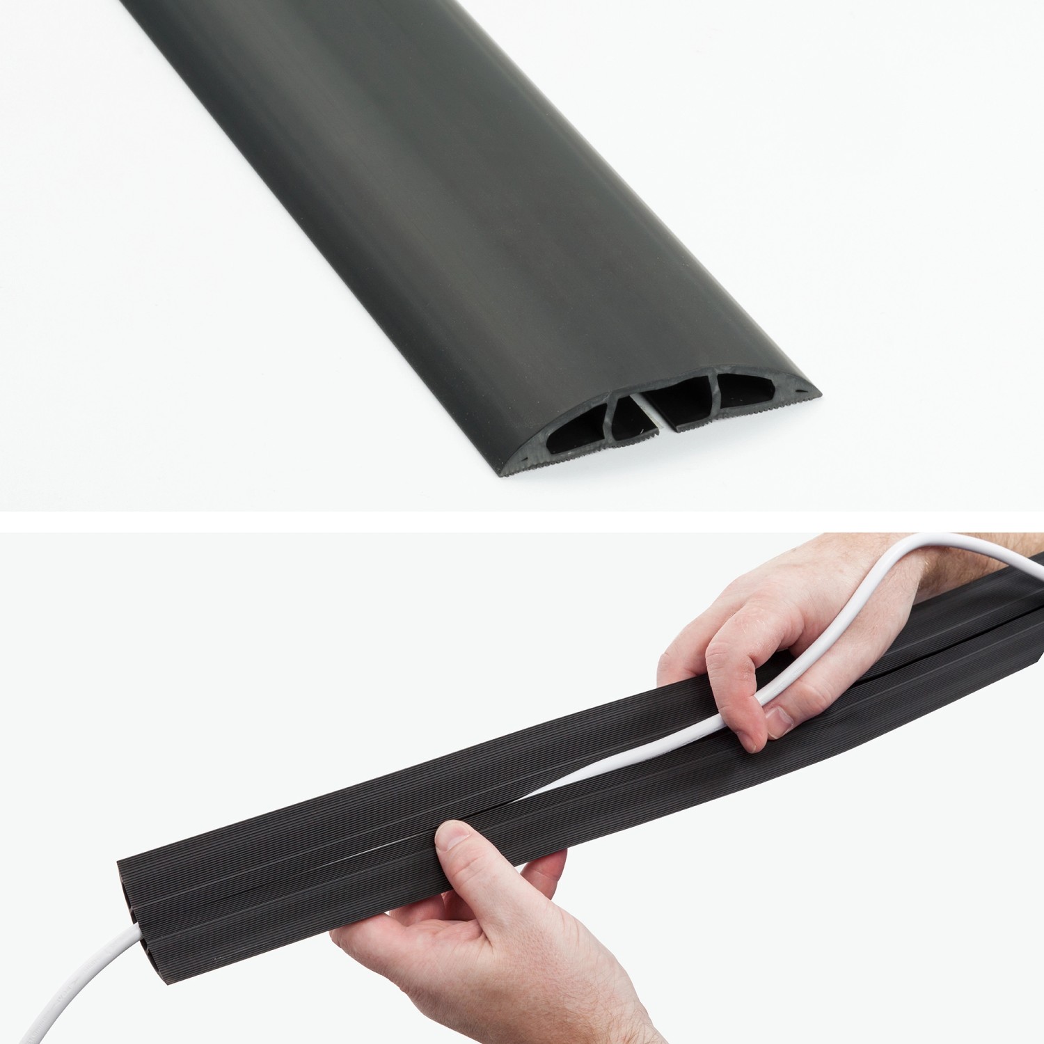 D-Line CableTraC Mini Kabelkanal 30x15mm Weiß - 1 Meter Flexibles Kabelmanagement