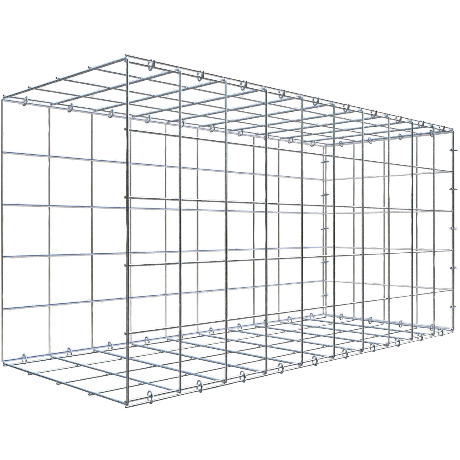 Gabiona C-Ring-Gabione-Anbaukorb Typ 2 50 x 100 x 40 cm Maschenw 10 x 10 cm