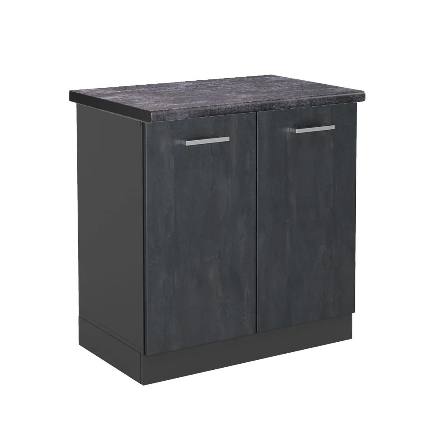 Vicco Spülenunterschrank R-Line Schwarz Beton Anthrazit 80 cm AP Anthrazit