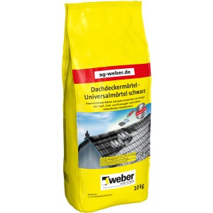 Gelber Sack Weber Dachdeckermörtel Universalmörtel Anthrazit 10kg für Dacharbeiten.