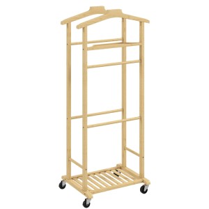 HOMCOM Clothes Rack Bambus 47L x 33,7B x 105,5H cm Naturholz