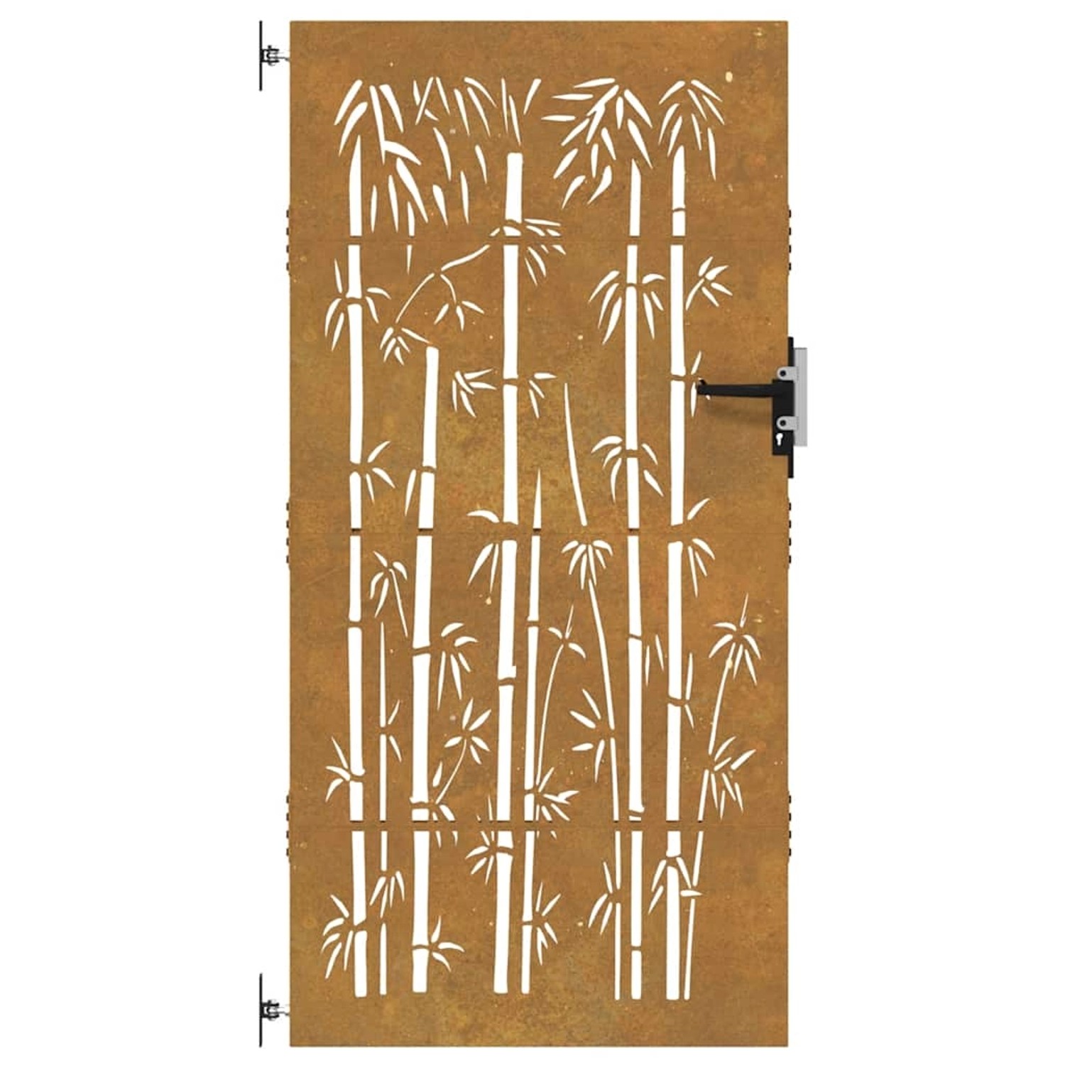 vidaXL Gartentor 85x200 cm Cortenstahl Bambus-Design 153237
