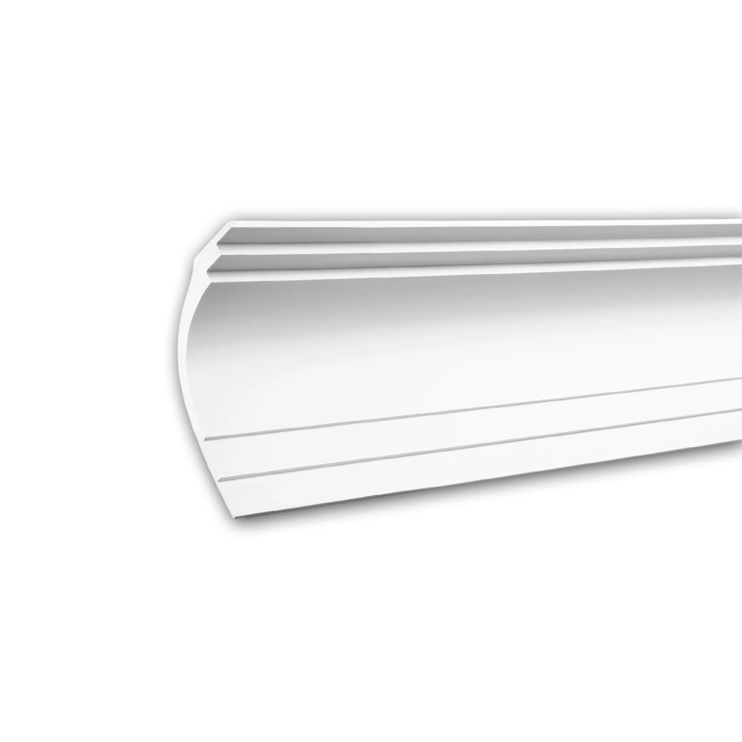 PROFHOME 150147 Eckleiste aus Polyurethan Deckenleiste Stuckleiste 2 m 200 cm x 12,7 cm x 17,3 cm Weiß