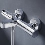 Grohe QuickFix Precision Get Thermostat-Wannenbatterie DN 15, Chrom-Armatur für die Wandmontage.
