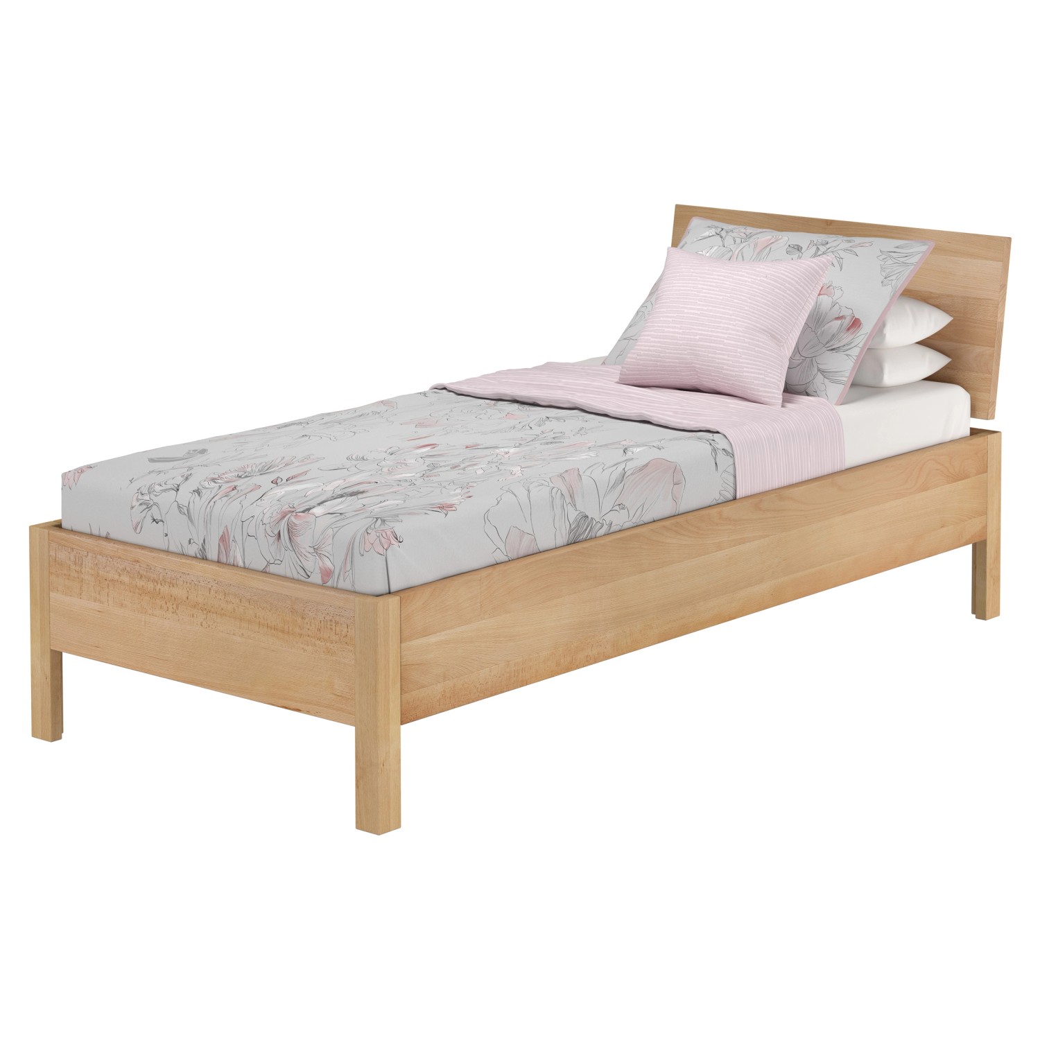 Erst-Holz Einzelbett Metallfrei 90 x 200 Massives Buchenholz Modell 93 ohne günstig online kaufen