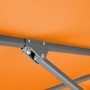 Detailaufnahme: Schneider Balkonschirm, 270x150 cm, Mandarine, Gestell und Bezug.