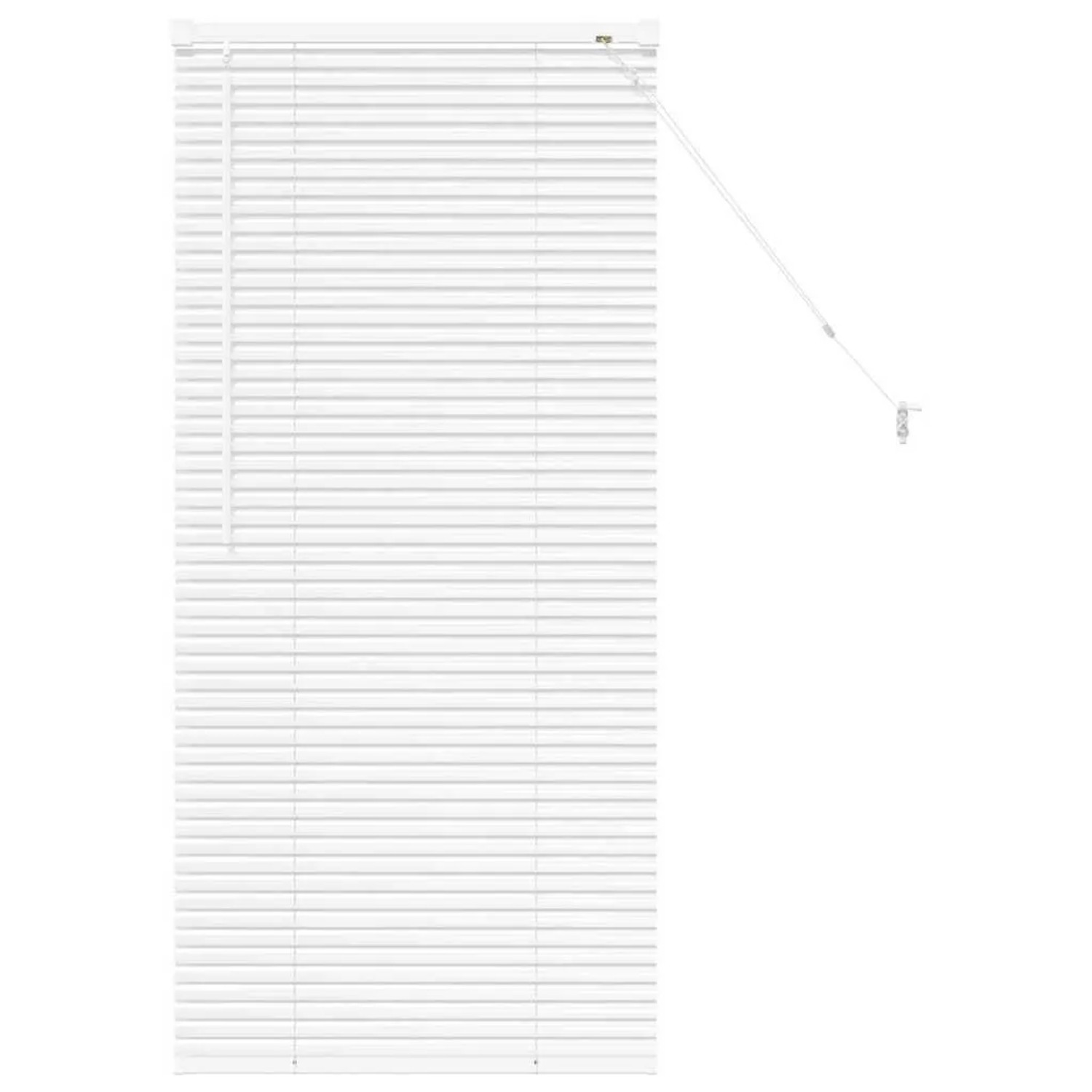 vidaXL Balkenjalousien mit Vorhängen Weiß 130 x 55 cm Aluminium 42005963 günstig online kaufen