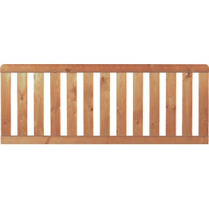 Gerader T & J Gartenzaun Bruno, 180x70 cm, aus Kiefer/Fichte in Bangkirai-Optik.
