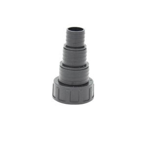 Graue Stufen-Schlauchtülle, 44,8 mm IG, für Schlauch 40/32/25 mm, aus PP-Kunststoff.