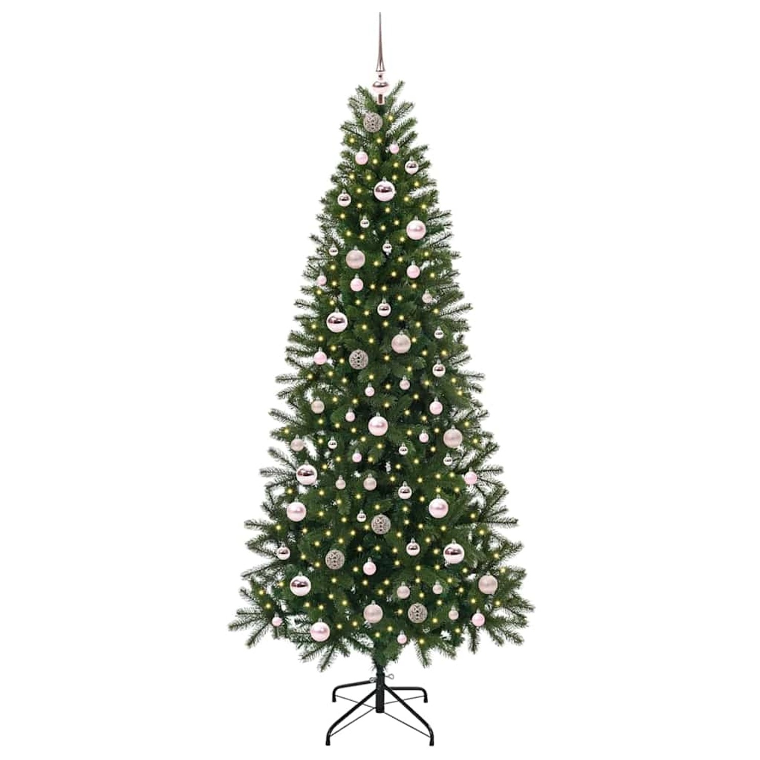 vidaXL Künstlicher Weihnachtsbaum mit 300 LEDs Grün 210 cm PE und PVC 3397369