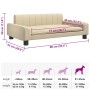 vidaXL Hundebett Creme 90x53x30 cm Stoff 171846_7