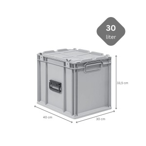 PROREGAL Eurobox Nextgen Portable HxBxT 335x 30 x 40 cm 30 Liter Eurobehälter Transportbox Transportbehälter Stapelbehälter