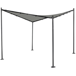 Grauer Siena Garden Pavillon Berlino 300x300 cm mit Stahlgestell und Polyesterdach.
