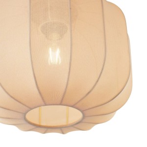 Japandi Deckenleuchte Pluni in Gold mit beigem Schirm, Lampen & Leuchten für Wohnraum.