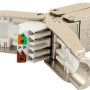 Schwaiger CAT 6A Keystone Verbinder für Netzwerktechnik, Zinkdruckgussgehäuse.