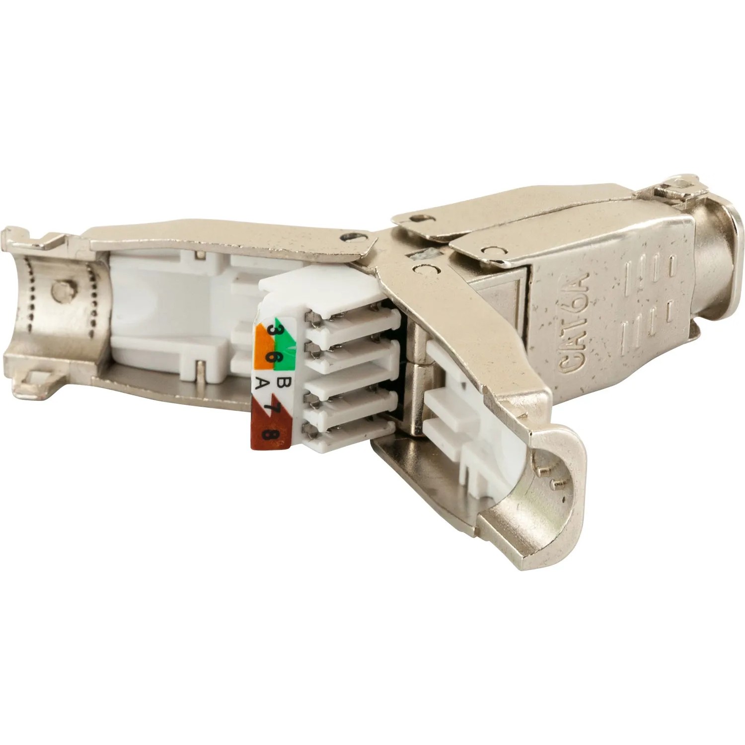 Schwaiger CAT 6A Keystone Verbinder für Netzwerktechnik, Zinkdruckgussgehäuse.