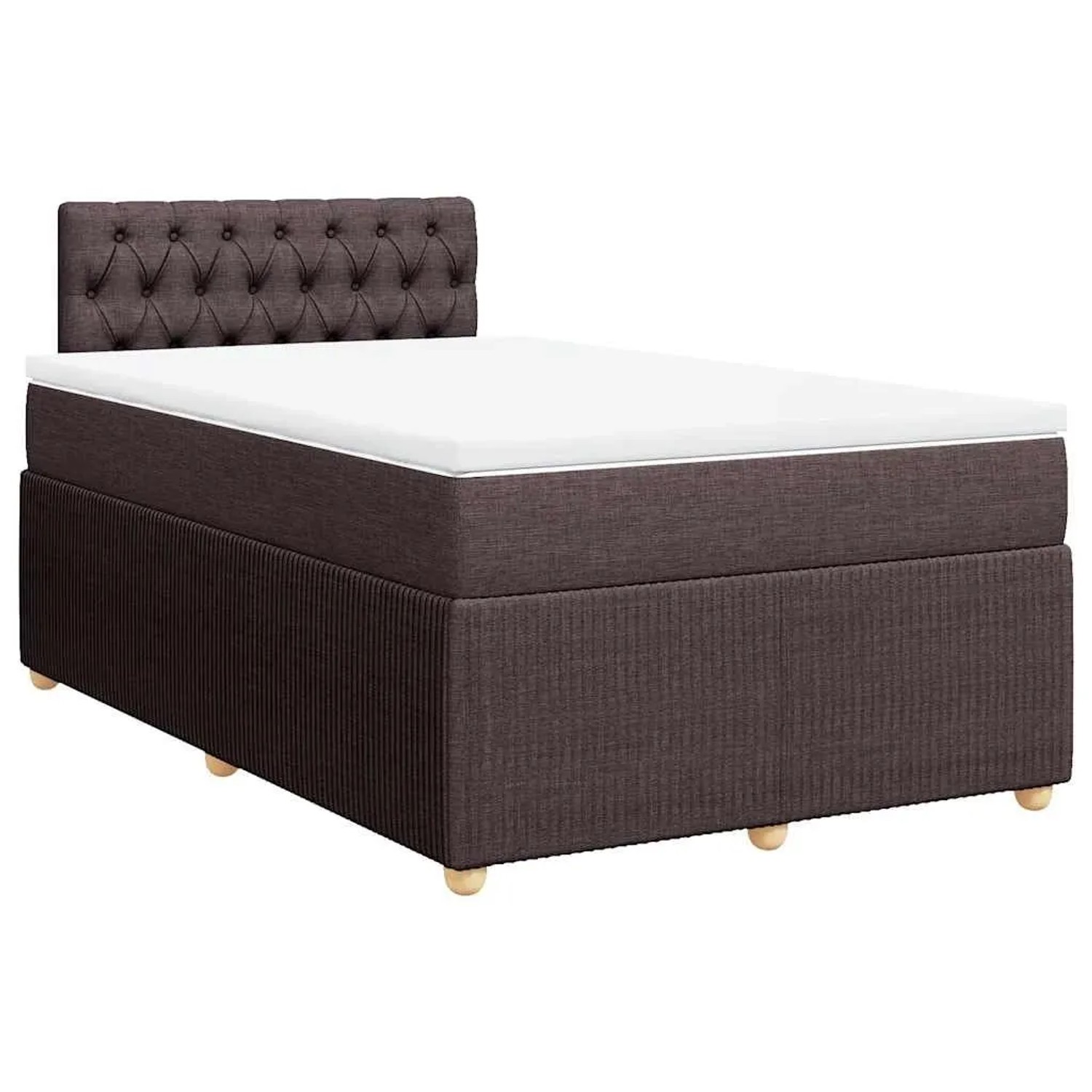 vidaXL Boxspringbett mit Matratze Dunkelbraun 120x190 cm Stoff 3289705 günstig online kaufen