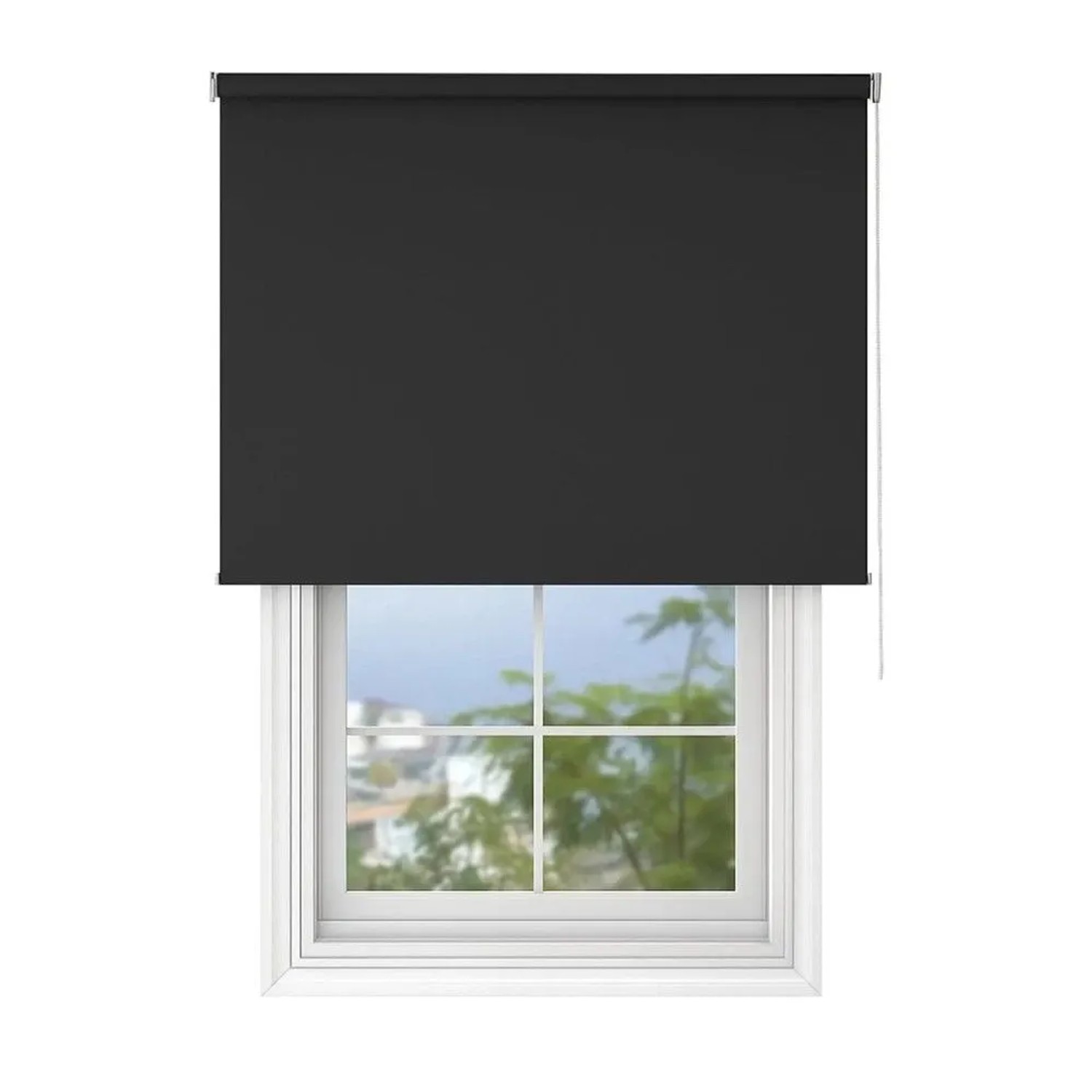 Deco-Raum Tageslicht-Rollo Bohren Basic GL 80 cm x 210 cm Schwarz