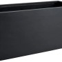 Anthrazitfarbener Vivanno Pflanzkübel Maxi, 100x45x45 cm, aus Fiberglas für Garten und Terrasse.