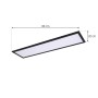 Schwarzes Lindby LED Panel Enhife für Arbeitszimmer, 80x20 cm, universalweiß.