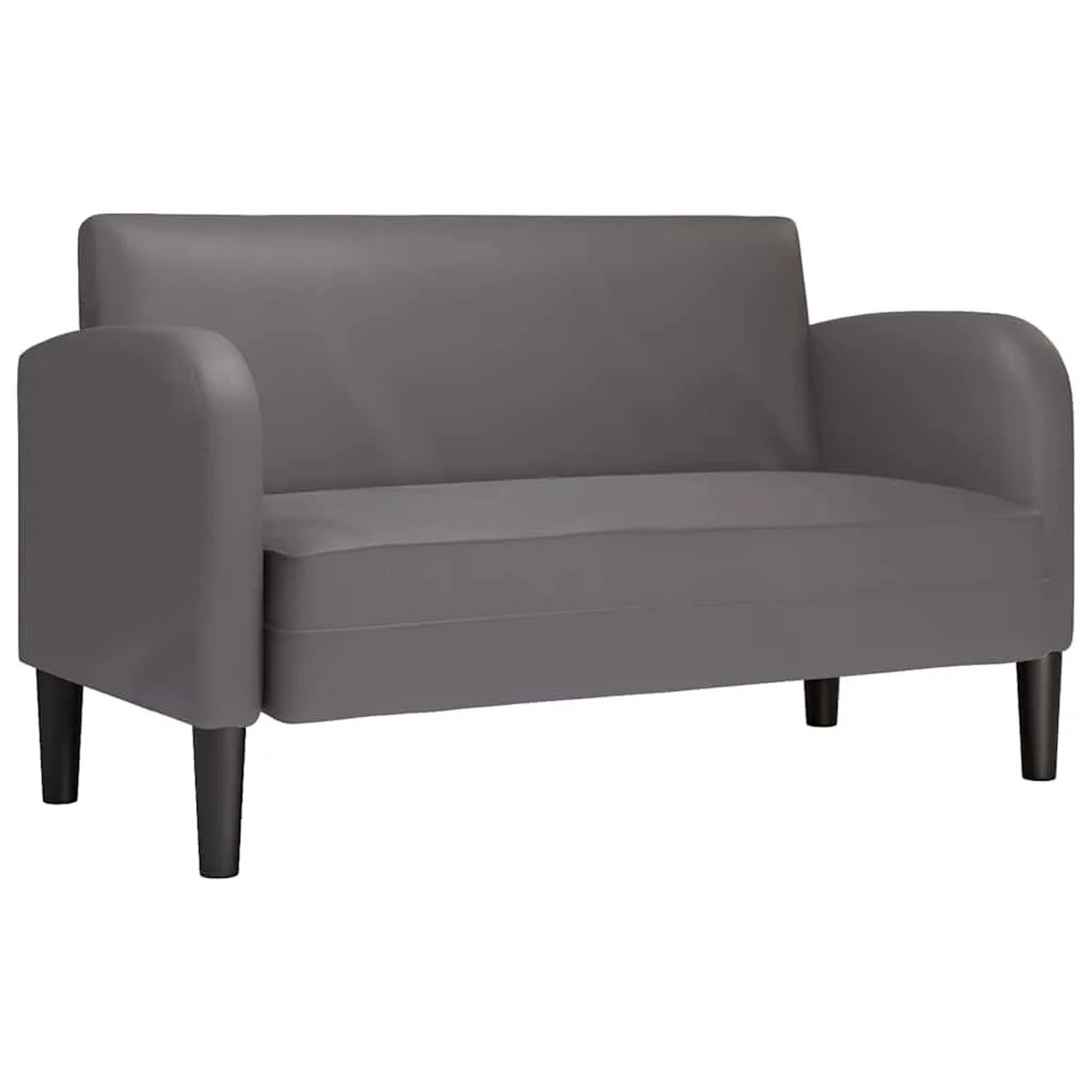 vidaXL Zweisitzer-Sofa Grau 110 cm Kunstleder 4100538