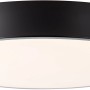 Schwarze, runde LED-Deckenleuchte Slimline, Ø 33 cm, für Innenräume.