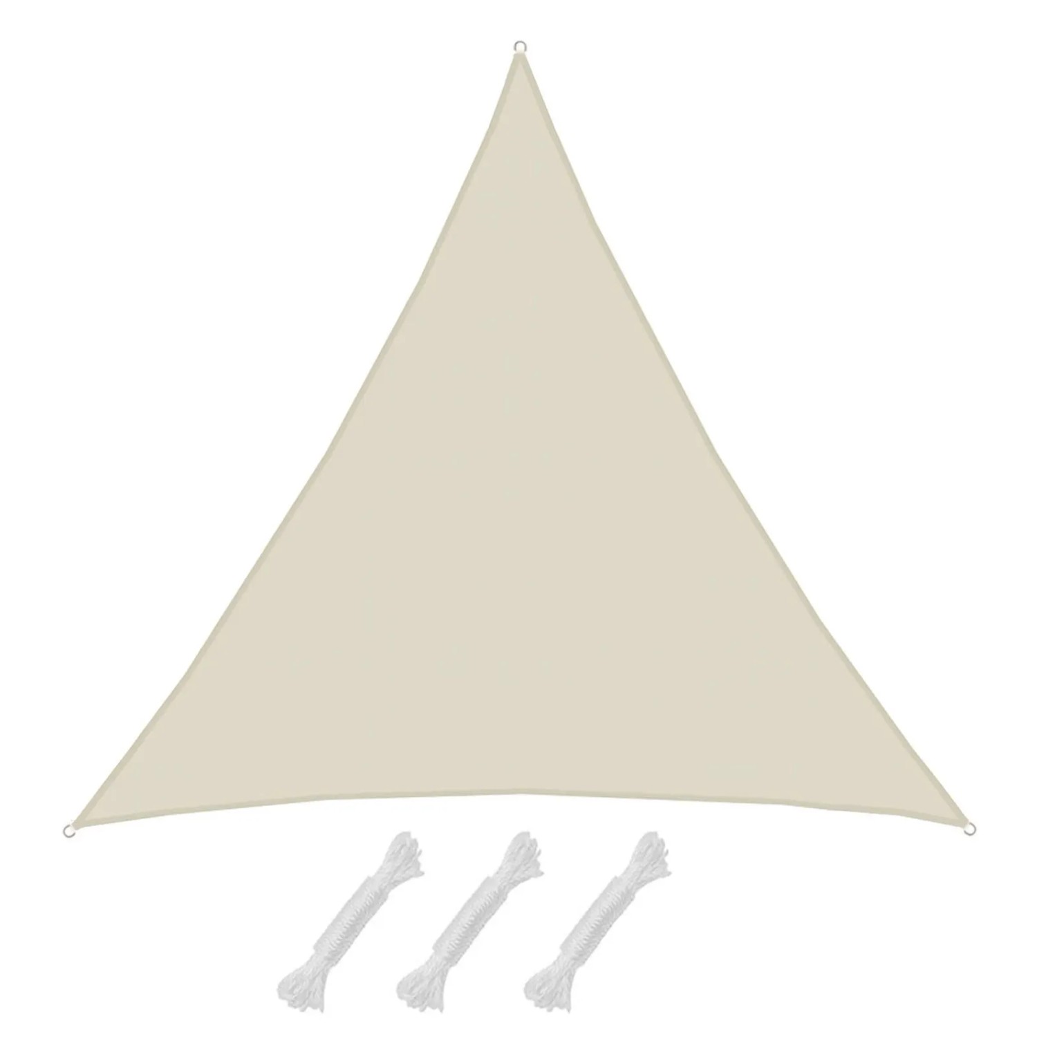 AMANKA Polyester Sonnensegel Wasserabweisend - 7 x 7 x 7 m Dreieck Beige