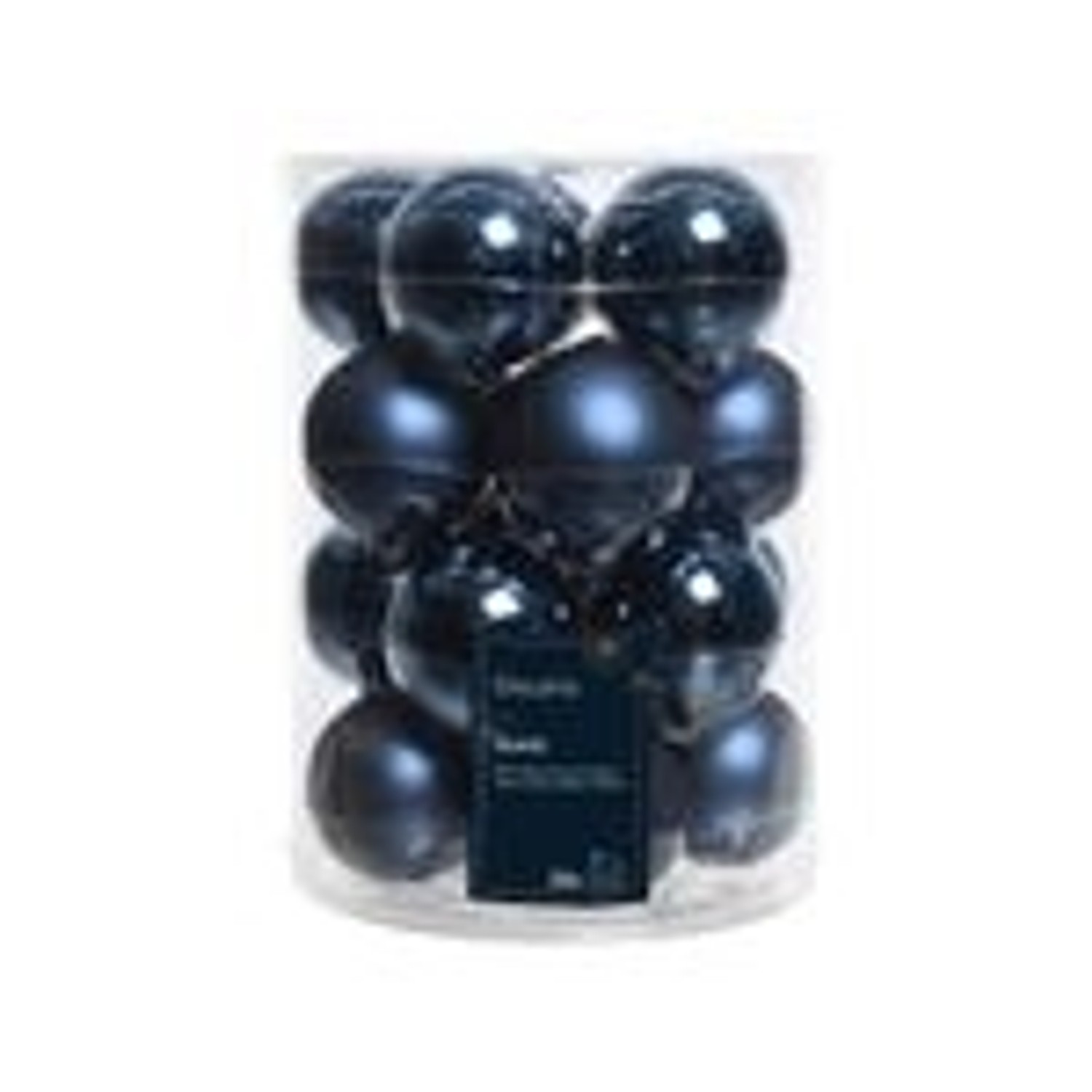 Kaemingk Weihnachtsbaumkugeln Glas  6 cm 20 Stueck Blau Glanz Matt