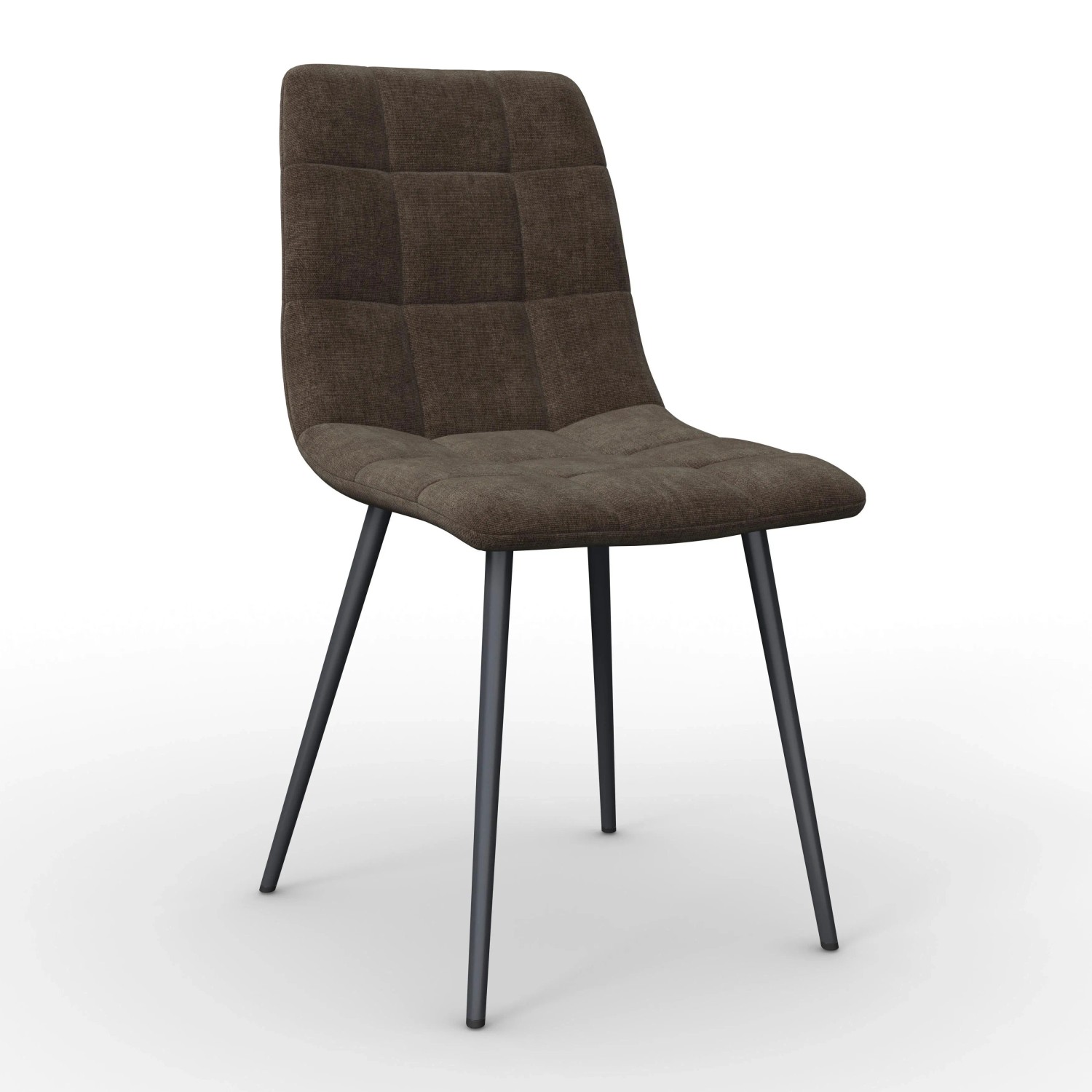 Bessagi Home Stuhl Ria Braun Mikrofaser Gepolstert