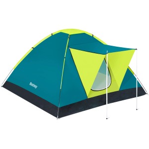 Bestway Cool Ground 3 Zelt für 3 Personen, blau-grün mit Vordach. Ideal für Camping.