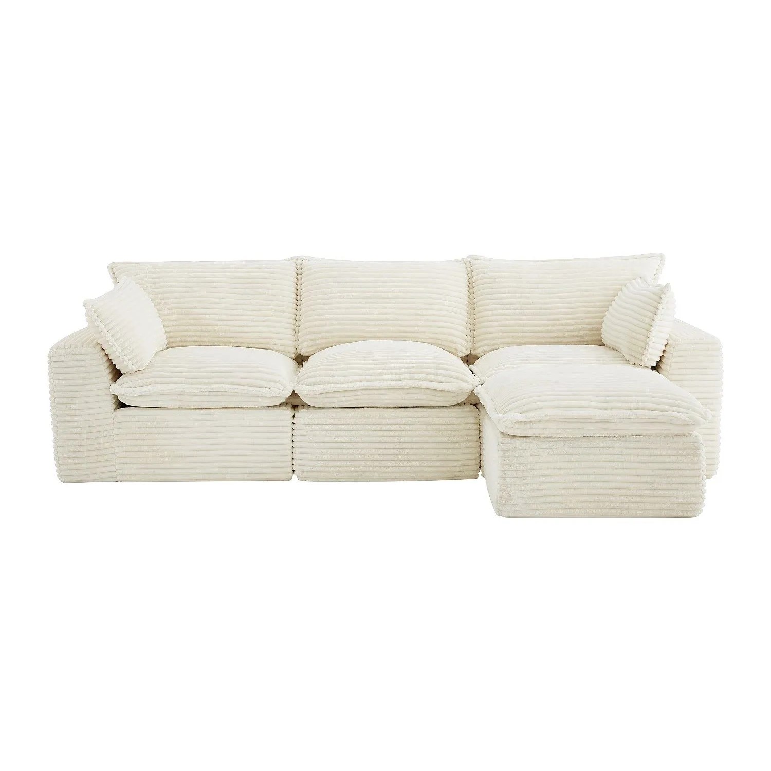 Vente-unique Modulierbares Sofa Cyroma Beige 280 cm
