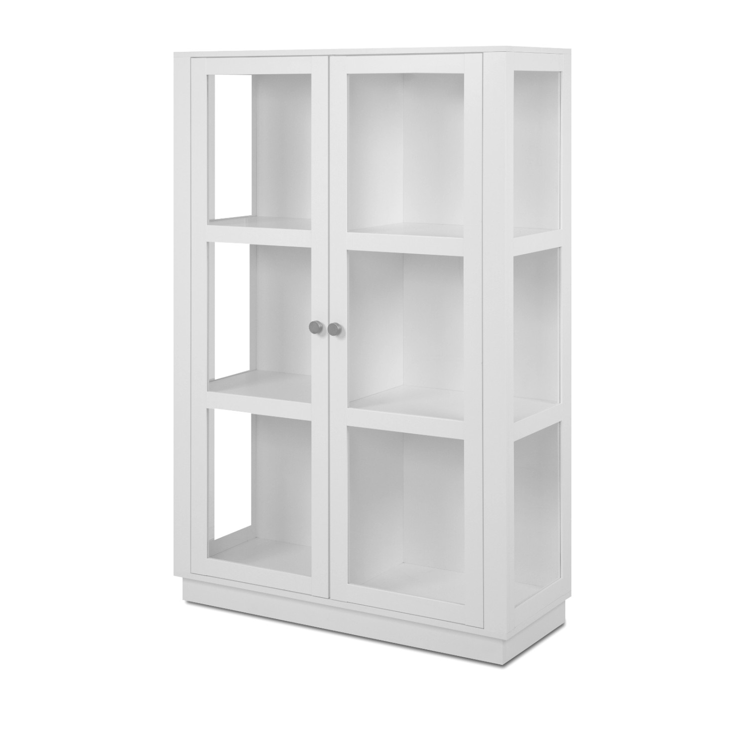 Furn.Design Vitrine Weiß 100 x 150 cm 2-türig 6 Vitrinenfächer Modern Blanv günstig online kaufen