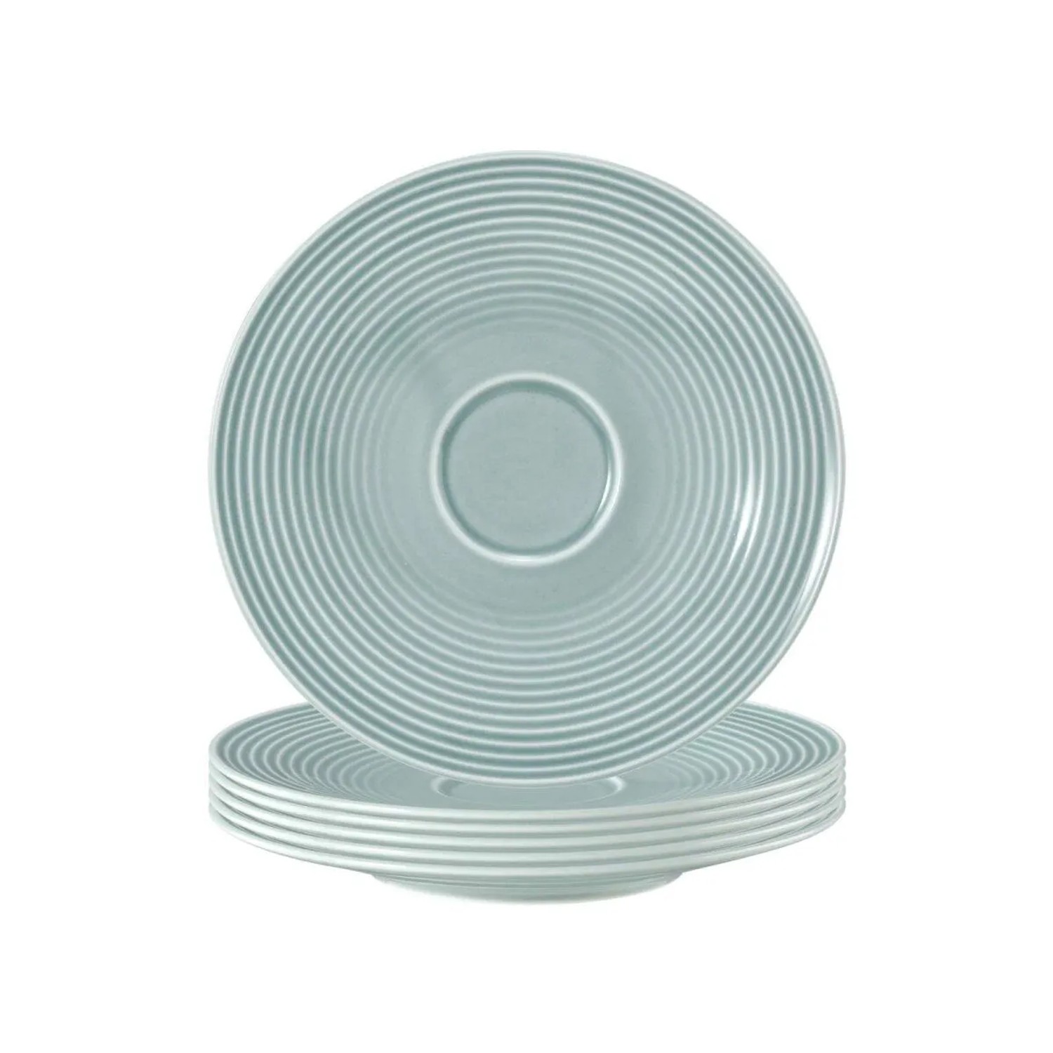 Seltmann Weiden Beat Color Glaze Untertasse 16,7 cm 6er Set Arktisblau