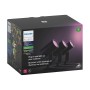 Philips Hue Lily Basis-Set: 3-flammiger LED-Spot für den Garten, smarte Außenbeleuchtung in Schwarz.