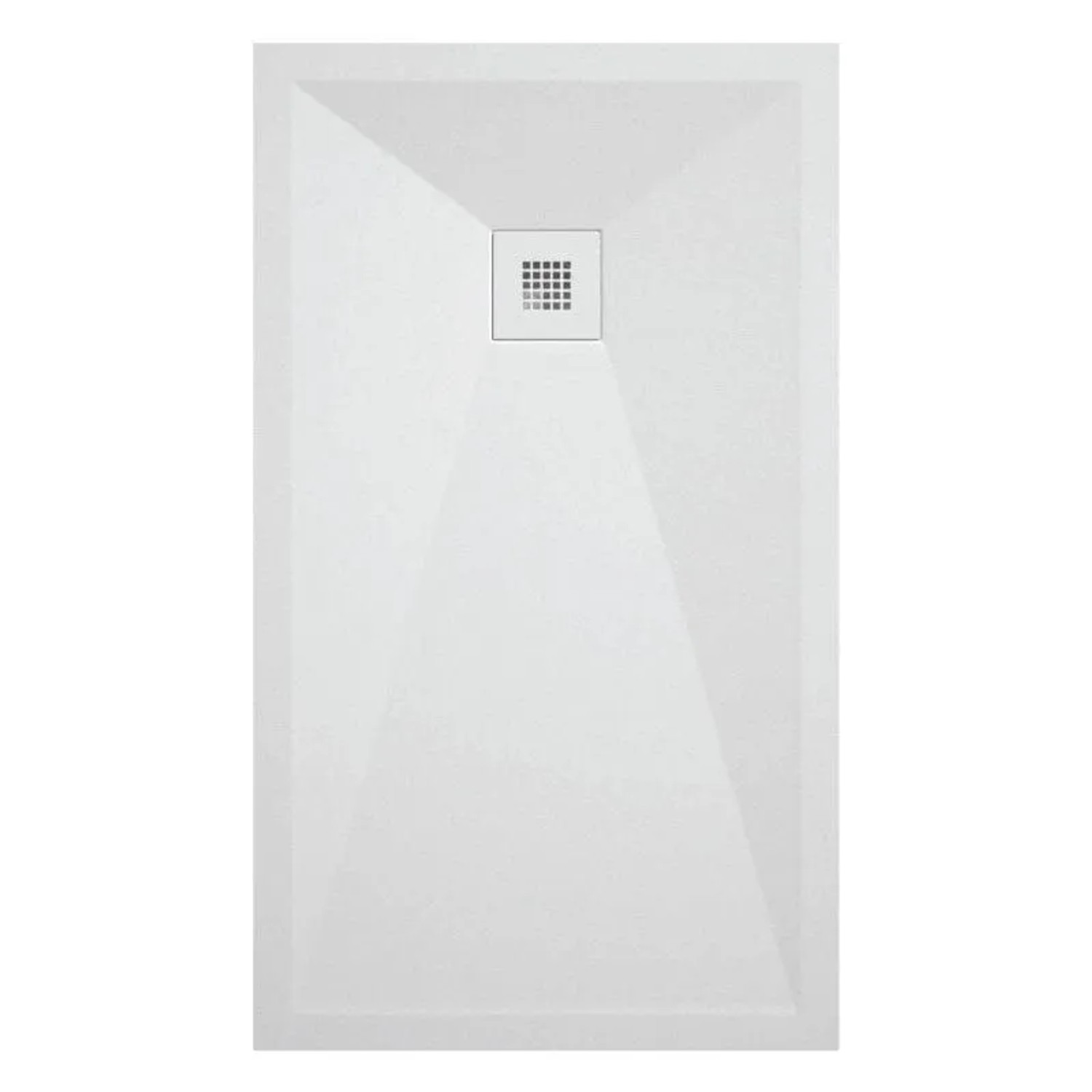 Mirlo Mineralguss Duschwanne Extra Flach Onda  Weiß 100x190cm