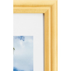 2er Set Holzbilderrahmen Ahorn gerillt, 10x15 cm, zum Aufstellen oder Aufhängen.