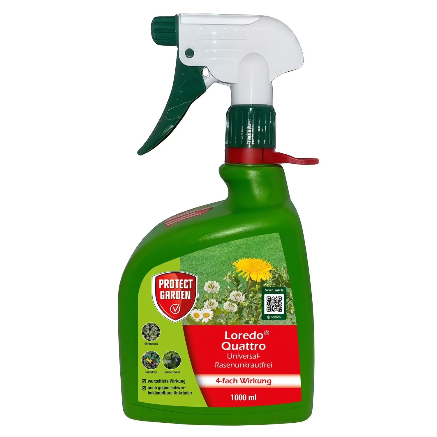 Protect Garden Loredo Quattro Rasenunkrautfrei 1 l Sprühflasche gegen Unkraut.