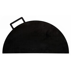 Buschbeck Guss-Grillplatte, Halbkreisform, für Feuerschale Ø 55 cm. Ideal zum Grillen von kleinen Speisen.