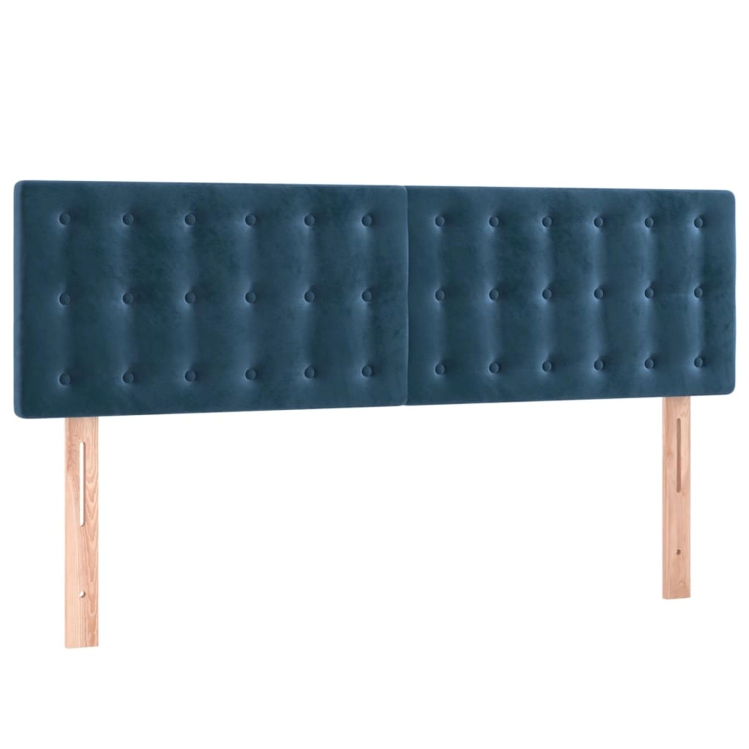vidaXL LED Kopfteil Dunkelblau 144x5x78/88 cm Samt 3122098