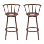 Bessagi Home Barhocker-Set Fabio Braun Lederlook Gepolstert_7