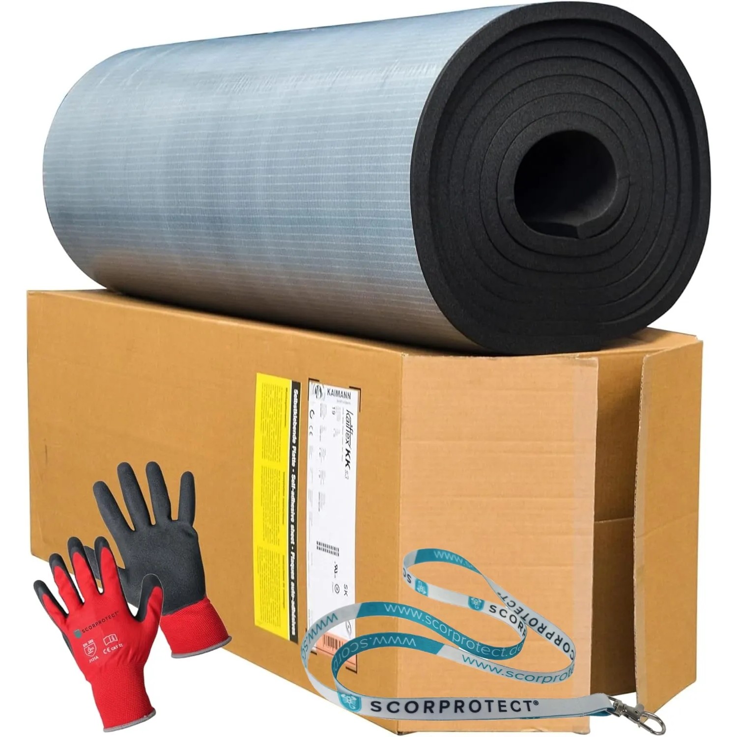 Scorprotect Kaimann Kaiflex KK Kautschuk Platte Selbstklebend 19 MM Isolierstärke 19 MM X 1 M X 6 M Mit Zubehör