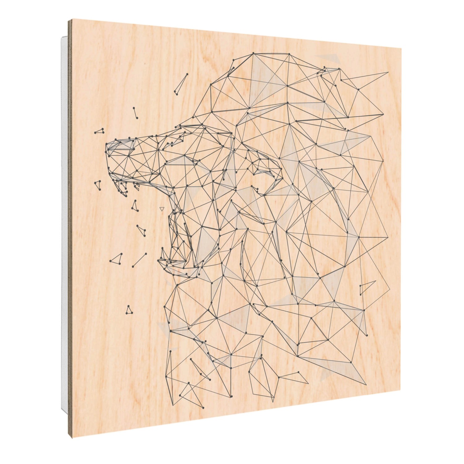 Banjado Großer Schlüsselbox Holz 30x30cm Weiß Scharnier Rechts 50 Haken Sch günstig online kaufen