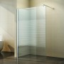 Dein Bau Projekt Walk-In Dusche mit Streifen, 140x200cm, Glas und Alu-Profil