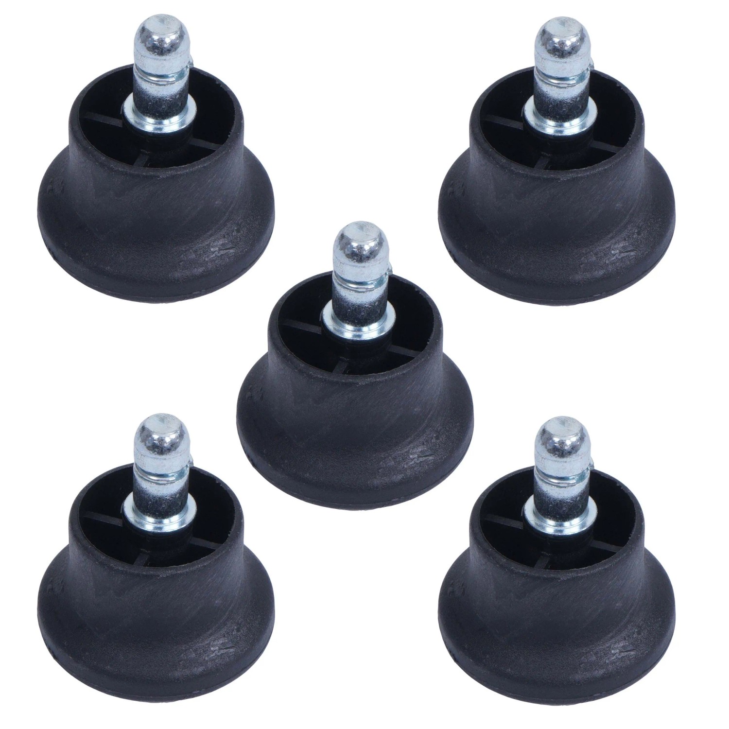 MCW 5er-Set Bodengleiter K72 Fußgleiter 11mm Schwarz