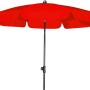 Roter Doppler Balkonschirm Sunline, Ø 200 cm mit Knickfunktion für flexible Beschattung.