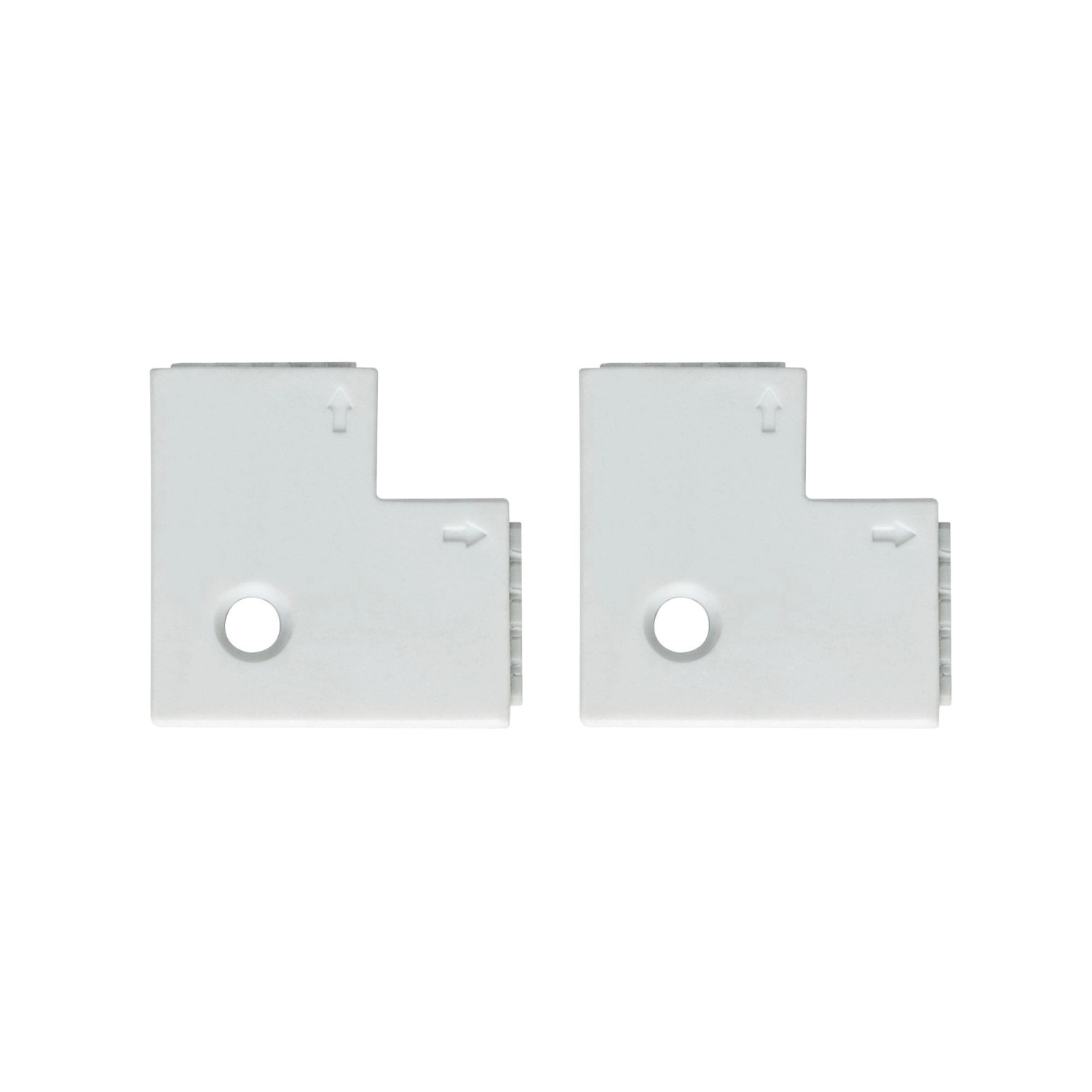 Paulmann MaxLED Eckverbinder 90° 4er-Pack, weiße Kunststoff-Verbinder für LED-Streifen.