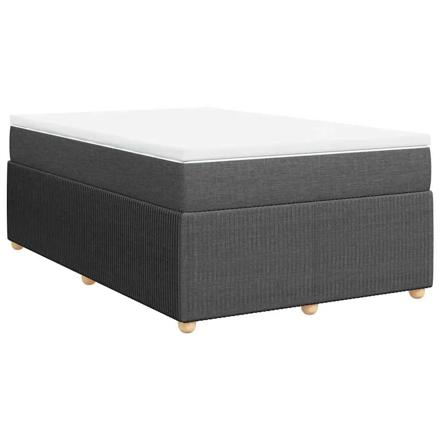 vidaXL Boxspringbett mit Matratze Dunkelgrau 120x190 cm Stoff 3285554 günstig online kaufen