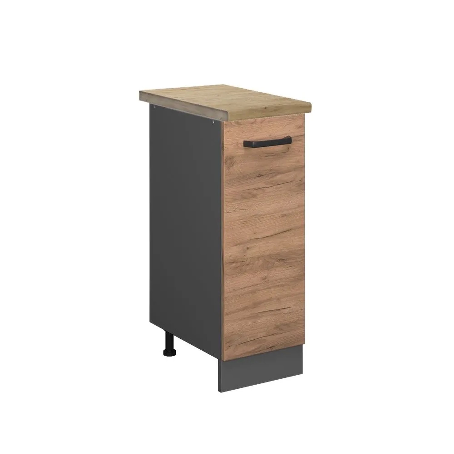 Vicco Apothekerschrank R-Line Goldkraft Eiche Anthrazit 30 cm AP Eiche