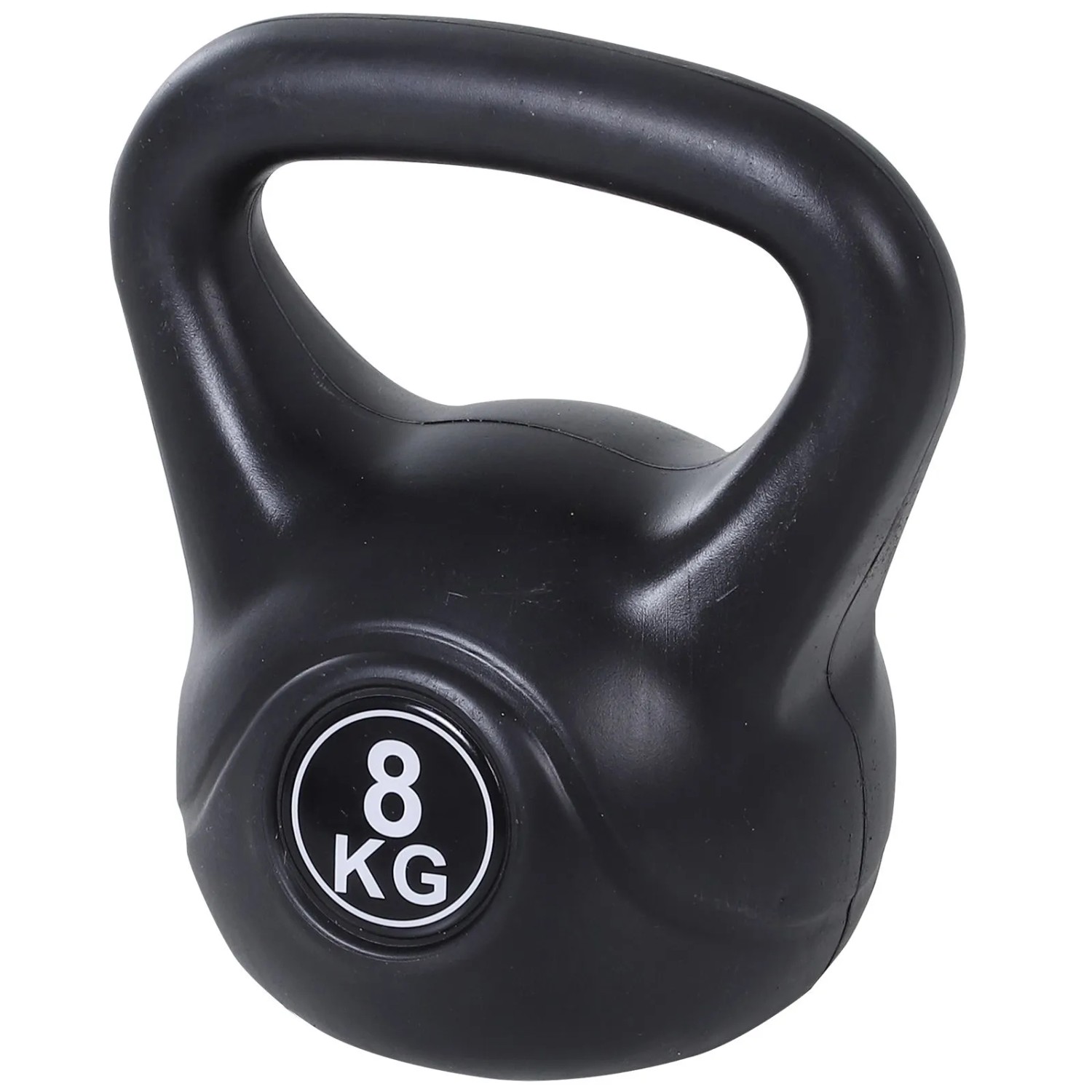 HOMCOM Kettlebell Kunststoff Sand Schwarz 22L x 17B x 24H cm